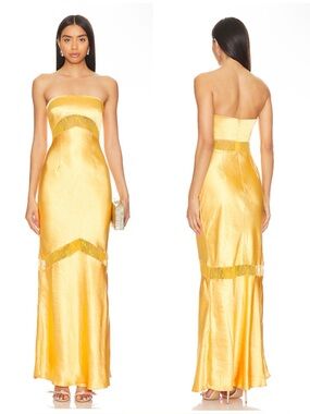 melrose dress in golden runaway the label Amoris T604 – Mia Bella The Label